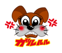 girl lovely boxer dog sticker #4679642