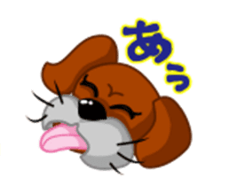 girl lovely boxer dog sticker #4679644