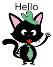 The black cat English version sticker #4680968