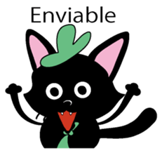 The black cat English version sticker #4680969