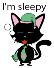 The black cat English version sticker #4680970