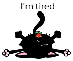 The black cat English version sticker #4680971