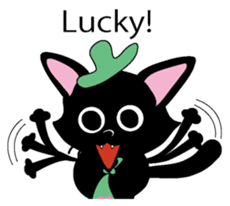 The black cat English version sticker #4680972