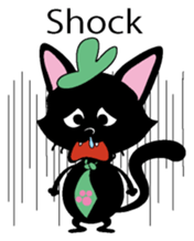 The black cat English version sticker #4680973