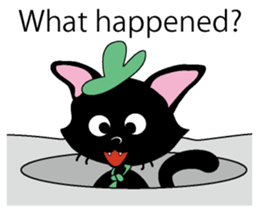 The black cat English version sticker #4680975