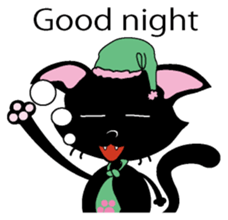 The black cat English version sticker #4680977