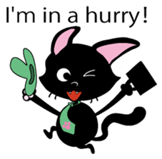 The black cat English version sticker #4680978