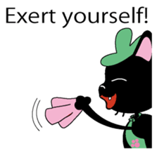 The black cat English version sticker #4680979