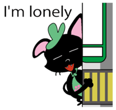 The black cat English version sticker #4680980