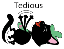 The black cat English version sticker #4680981