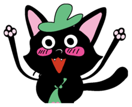 The black cat English version sticker #4680982