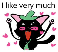 The black cat English version sticker #4680984