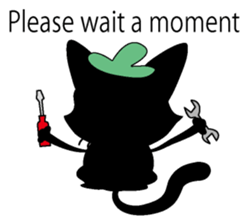 The black cat English version sticker #4680987