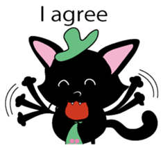 The black cat English version sticker #4680989