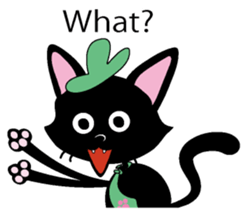 The black cat English version sticker #4680991