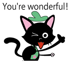 The black cat English version sticker #4680992