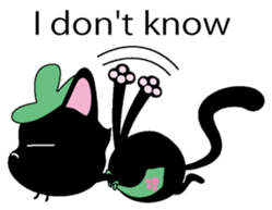 The black cat English version sticker #4680994