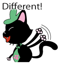 The black cat English version sticker #4680996