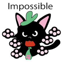The black cat English version sticker #4680997