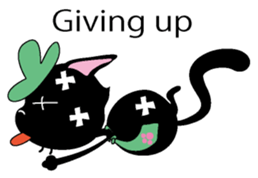 The black cat English version sticker #4680998