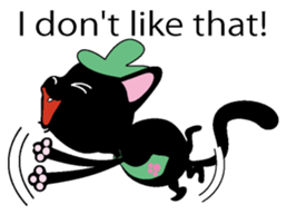 The black cat English version sticker #4680999