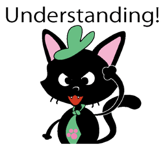 The black cat English version sticker #4681000