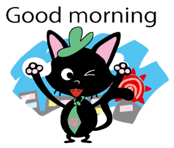 The black cat English version sticker #4681003