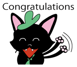 The black cat English version sticker #4681005