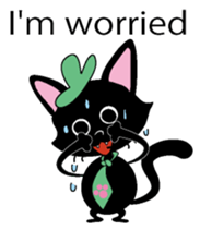 The black cat English version sticker #4681006