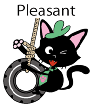 The black cat English version sticker #4681007