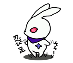Ninja rabbit "NINPYON" sticker #4681010