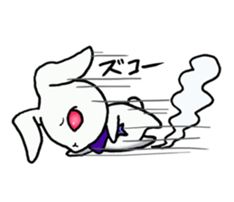 Ninja rabbit "NINPYON" sticker #4681013