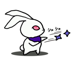 Ninja rabbit "NINPYON" sticker #4681036