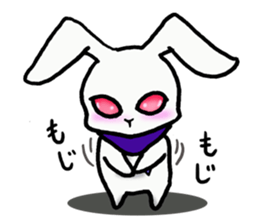 Ninja rabbit "NINPYON" sticker #4681037