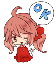 Long hamster and girls sticker #4682941