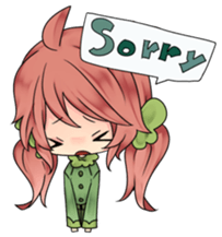 Long hamster and girls sticker #4682943