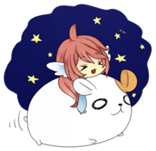 Long hamster and girls sticker #4682947