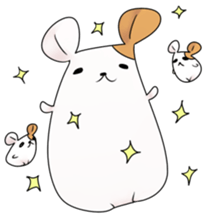 Long hamster and girls sticker #4682953
