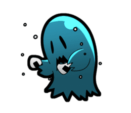 Blue Ghost boy sticker #4683498