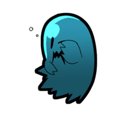 Blue Ghost boy sticker #4683499