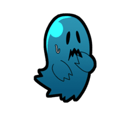 Blue Ghost boy sticker #4683505
