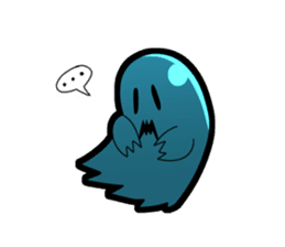 Blue Ghost boy sticker #4683507