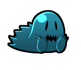 Blue Ghost boy sticker #4683520