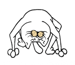 Beautiful leg cat sticker #4683741