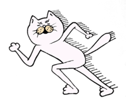 Beautiful leg cat sticker #4683743