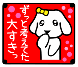 TOY POODLE LOVE STICKER sticker #4684695