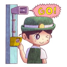 a station employee girl "Ikumi" sticker #4684770