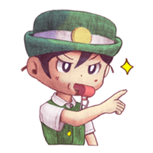 a station employee girl "Ikumi" sticker #4684785