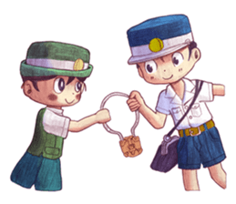 a station employee girl "Ikumi" sticker #4684787