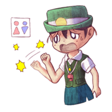 a station employee girl "Ikumi" sticker #4684798